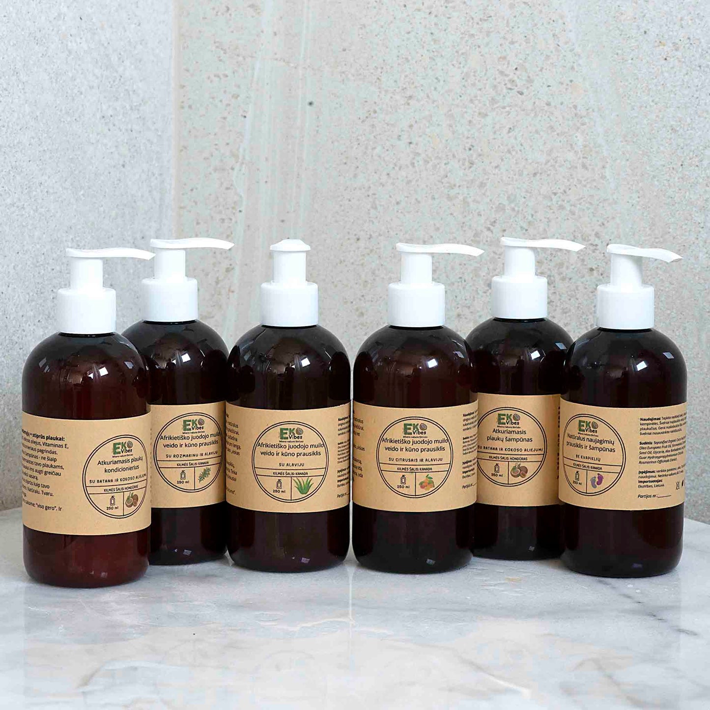 250 ml natūralaus citrusinio prausiklio su alaviju – EkoVibes