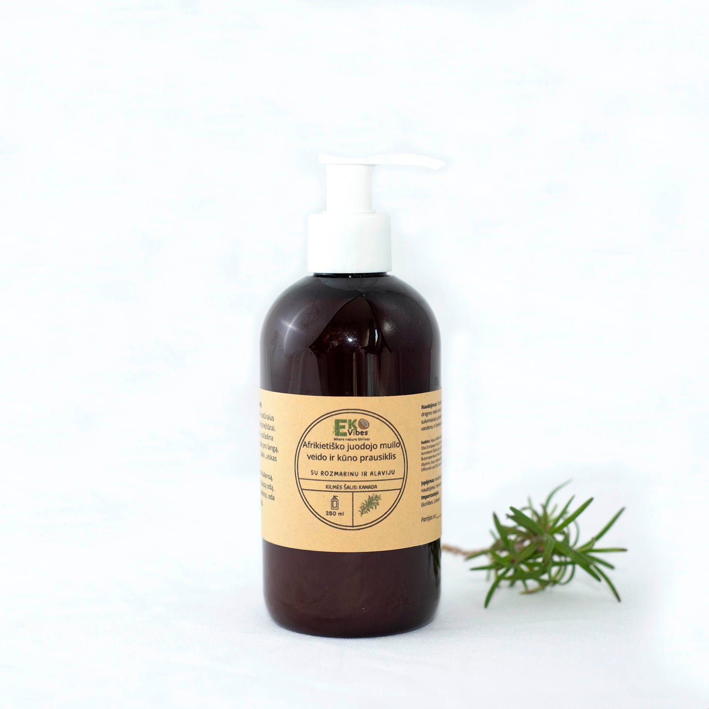 Natūralus EkoVibes prausiklis jautriai odai – 250 ml